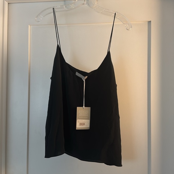 NWT Everlane The Clean Silk Cami Tank Top Women Black Blouse size 14 - Picture 5 of 7